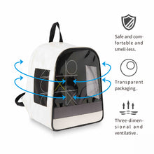 Load image into Gallery viewer, EFCAT Pet Cat kitty kitten Dog Puppy Backpack Transport Travel Bag Transparent Fashion Leather Carry Light Carrier EDENPETZ