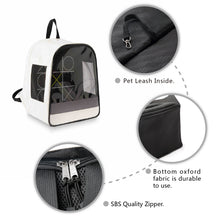 Load image into Gallery viewer, EFCAT Pet Cat kitty kitten Dog Puppy Backpack Transport Travel Bag Transparent Fashion Leather Carry Light Carrier EDENPETZ