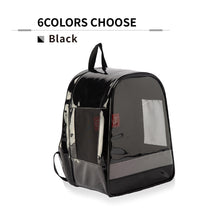 Load image into Gallery viewer, EFCAT Pet Cat kitty kitten Dog Puppy Backpack Transport Travel Bag Transparent Fashion Leather Carry Light Carrier EDENPETZ