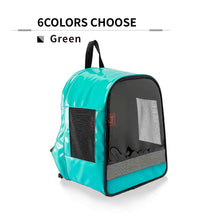 Load image into Gallery viewer, EFCAT Pet Cat kitty kitten Dog Puppy Backpack Transport Travel Bag Transparent Fashion Leather Carry Light Carrier EDENPETZ