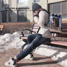 Load image into Gallery viewer, EFCAT Pet Cat kitty kitten Dog Puppy Backpack Transport Travel Bag Transparent Fashion Leather Carry Light Carrier EDENPETZ