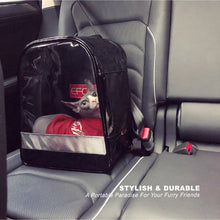 Load image into Gallery viewer, EFCAT Pet Cat kitty kitten Dog Puppy Backpack Transport Travel Bag Transparent Fashion Leather Carry Light Carrier EDENPETZ