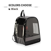 Load image into Gallery viewer, EFCAT Pet Cat kitty kitten Dog Puppy Backpack Transport Travel Bag Transparent Fashion Leather Carry Light Carrier EDENPETZ