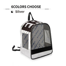 Load image into Gallery viewer, EFCAT Pet Cat kitty kitten Dog Puppy Backpack Transport Travel Bag Transparent Fashion Leather Carry Light Carrier EDENPETZ