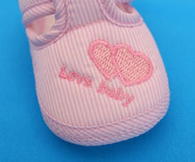 Load image into Gallery viewer, Baby T-Strap Shoes Cotton Newborn Pink Girls Infant Prewalkers Crib Footwear Nonslip for 0-12M Baby Blue Boys Soft Sole Shoe