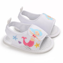 Load image into Gallery viewer, Summer Newborn Baby First Walkers Cartoon The Mermaid Princess Ariels Baby Sneaker Soft Soled Comfortable Infant Crib Shoes