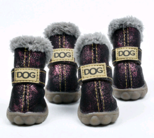 Pet shoes dog thick snow boots warm Teddy autumn and winter shoes VIP shoes