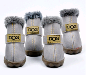 Pet shoes dog thick snow boots warm Teddy autumn and winter shoes VIP shoes