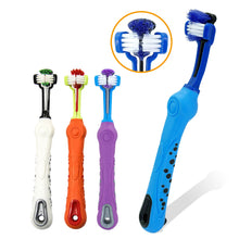 Load image into Gallery viewer, Dog Toothbrush Soft Pet Cat Toothbrush withThree Sided Dogs Rubber Tooth Brush Bad Breath Tartar Teeth Tool Pet Accessories
