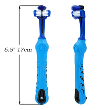 Load image into Gallery viewer, Dog Toothbrush Soft Pet Cat Toothbrush withThree Sided Dogs Rubber Tooth Brush Bad Breath Tartar Teeth Tool Pet Accessories
