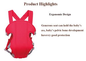 2-30 Months Breathable Front Facing Baby Carrier Comfortable Sling Backpack Pouch Wrap Baby Kangaroo Adjustable Safety Carrier