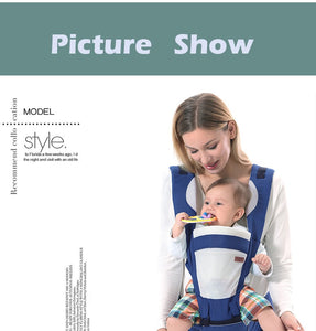 Ergonomic Baby Carrier Backpack Multifunctional 3 In 1 Hipseat Baby Sling Wrap Breathable Hooded Kangaroo For 1-36M