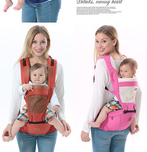 Ergonomic Baby Carrier Backpack Multifunctional 3 In 1 Hipseat Baby Sling Wrap Breathable Hooded Kangaroo For 1-36M