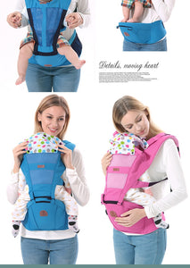 Ergonomic Baby Carrier Backpack Multifunctional 3 In 1 Hipseat Baby Sling Wrap Breathable Hooded Kangaroo For 1-36M