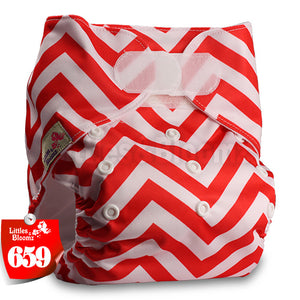 [Littles&Bloomz] One Size Reusable Cloth Nappy Washable Waterproof  Baby Pocket Diaper STANDARD Hook-Loop Cover Wrap Insert