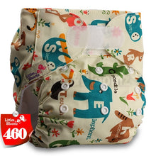 Load image into Gallery viewer, [Littles&amp;Bloomz] One Size Reusable Cloth Nappy Washable Waterproof  Baby Pocket Diaper STANDARD Hook-Loop Cover Wrap Insert
