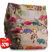 Load image into Gallery viewer, [Littles&amp;Bloomz] One Size Reusable Cloth Nappy Washable Waterproof  Baby Pocket Diaper STANDARD Hook-Loop Cover Wrap Insert
