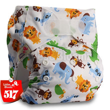 Load image into Gallery viewer, [Littles&amp;Bloomz] One Size Reusable Cloth Nappy Washable Waterproof  Baby Pocket Diaper STANDARD Hook-Loop Cover Wrap Insert
