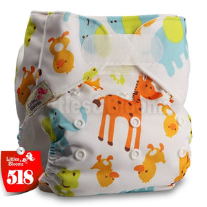 [Littles&Bloomz] One Size Reusable Cloth Nappy Washable Waterproof  Baby Pocket Diaper STANDARD Hook-Loop Cover Wrap Insert