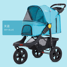 Load image into Gallery viewer, Portable Folding Pet Cart Dog Cat  Teddy Compact Four-wheeled Outdoor Travel Gear Go Out Light  Stroller  dog car pet bag
