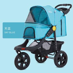 Portable Folding Pet Cart Dog Cat  Teddy Compact Four-wheeled Outdoor Travel Gear Go Out Light  Stroller  dog car pet bag