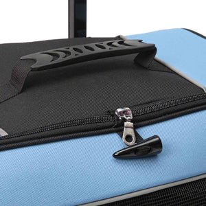 Pet Travelling Suitcase Dog Knapsack Walking Shopping Trolley Four-wheeled Breathable Carry Cart Draw-bar Box