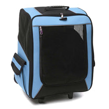 Load image into Gallery viewer, Pet Travelling Suitcase Dog Knapsack Walking Shopping Trolley Four-wheeled Breathable Carry Cart Draw-bar Box
