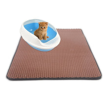 Load image into Gallery viewer, Waterproof Pet Cat Litter Mat EVA Double Layer Cat Litter Trapping Pet Litter Cat Mat Clean Pad Products For Cats Accessories
