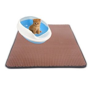 Waterproof Pet Cat Litter Mat EVA Double Layer Cat Litter Trapping Pet Litter Cat Mat Clean Pad Products For Cats Accessories