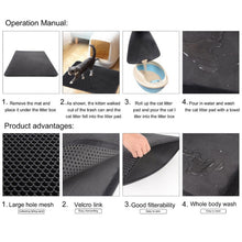 Load image into Gallery viewer, Waterproof Pet Cat Litter Mat EVA Double Layer Cat Litter Trapping Pet Litter Cat Mat Clean Pad Products For Cats Accessories
