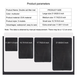 Waterproof Pet Cat Litter Mat EVA Double Layer Cat Litter Trapping Pet Litter Cat Mat Clean Pad Products For Cats Accessories
