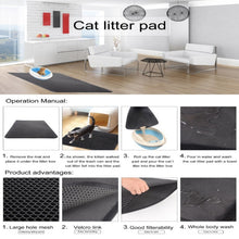 Load image into Gallery viewer, Waterproof Pet Cat Litter Mat EVA Double Layer Cat Litter Trapping Pet Litter Cat Mat Clean Pad Products For Cats Accessories
