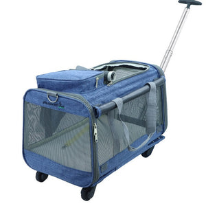 Foldable Breathable Collapsible Pet Cart with Universal WheelS Portable Pet Bag Outdoor Travel Pet Cat Carrier Dotomy Pet Cage