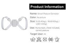 Load image into Gallery viewer, Smart Back Brace Posture Corrector Intelligent Inductive Adult Child Artifact Hunchback Correction Belt Office Sport Fitness
