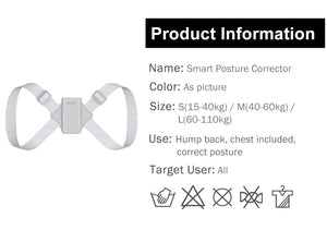 Smart Back Brace Posture Corrector Intelligent Inductive Adult Child Artifact Hunchback Correction Belt Office Sport Fitness