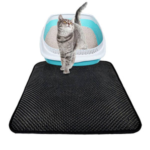 Waterproof Pet Cat Litter Mat EVA Double Layer Cat Litter Trapping Pet Litter Cat Mat Clean Pad Products For Cats Accessories