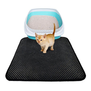 Waterproof Pet Cat Litter Mat EVA Double Layer Cat Litter Trapping Pet Litter Cat Mat Clean Pad Products For Cats Accessories