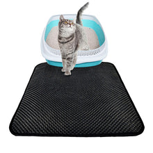 Load image into Gallery viewer, Waterproof Pet Cat Litter Mat EVA Double Layer Cat Litter Trapping Pet Litter Cat Mat Clean Pad Products For Cats Accessories
