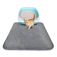 Load image into Gallery viewer, Waterproof Pet Cat Litter Mat EVA Double Layer Cat Litter Trapping Pet Litter Cat Mat Clean Pad Products For Cats Accessories
