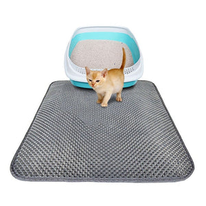 Waterproof Pet Cat Litter Mat EVA Double Layer Cat Litter Trapping Pet Litter Cat Mat Clean Pad Products For Cats Accessories