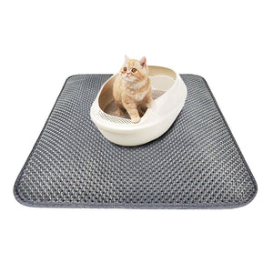 Waterproof Pet Cat Litter Mat EVA Double Layer Cat Litter Trapping Pet Litter Cat Mat Clean Pad Products For Cats Accessories
