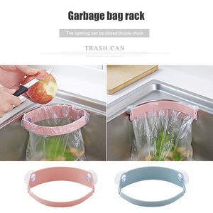 Kitchen Creative Suction Garbage Bag Holder Kitchen Sink Sucker Clip Storage Rack Garbage Storage Organizer Kitchen Gadgets