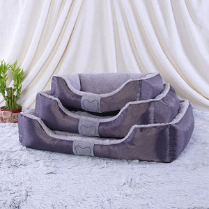 Large Pet Cat Dog Bed 2Colors Warm Cozy Dog House Soft Fleece Nest Dog Baskets House Mat Autumn Winter Waterproof Kennel