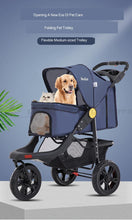 Load image into Gallery viewer, Portable Folding Pet Cart Dog Cat  Teddy Compact Four-wheeled Outdoor Travel Gear Go Out Light  Stroller  dog car pet bag
