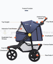 Load image into Gallery viewer, Portable Folding Pet Cart Dog Cat  Teddy Compact Four-wheeled Outdoor Travel Gear Go Out Light  Stroller  dog car pet bag
