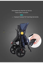 Load image into Gallery viewer, Portable Folding Pet Cart Dog Cat  Teddy Compact Four-wheeled Outdoor Travel Gear Go Out Light  Stroller  dog car pet bag
