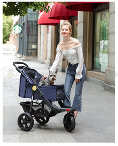 Portable Folding Pet Cart Dog Cat  Teddy Compact Four-wheeled Outdoor Travel Gear Go Out Light  Stroller  dog car pet bag