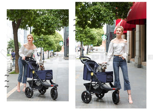 Portable Folding Pet Cart Dog Cat  Teddy Compact Four-wheeled Outdoor Travel Gear Go Out Light  Stroller  dog car pet bag