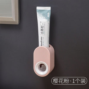 Household Toothpaste Automatic Dispenser Wall Mount Toothpaste Holder Automatic Squeezing Toothpaste Dispenser Health Safety