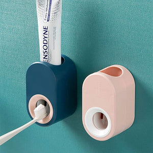 Household Toothpaste Automatic Dispenser Wall Mount Toothpaste Holder Automatic Squeezing Toothpaste Dispenser Health Safety